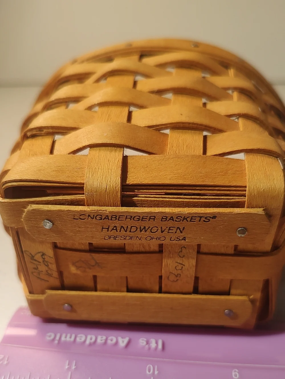 Longaberger 1999 Hostess Oregano Basket, Liner And Plastic Protector